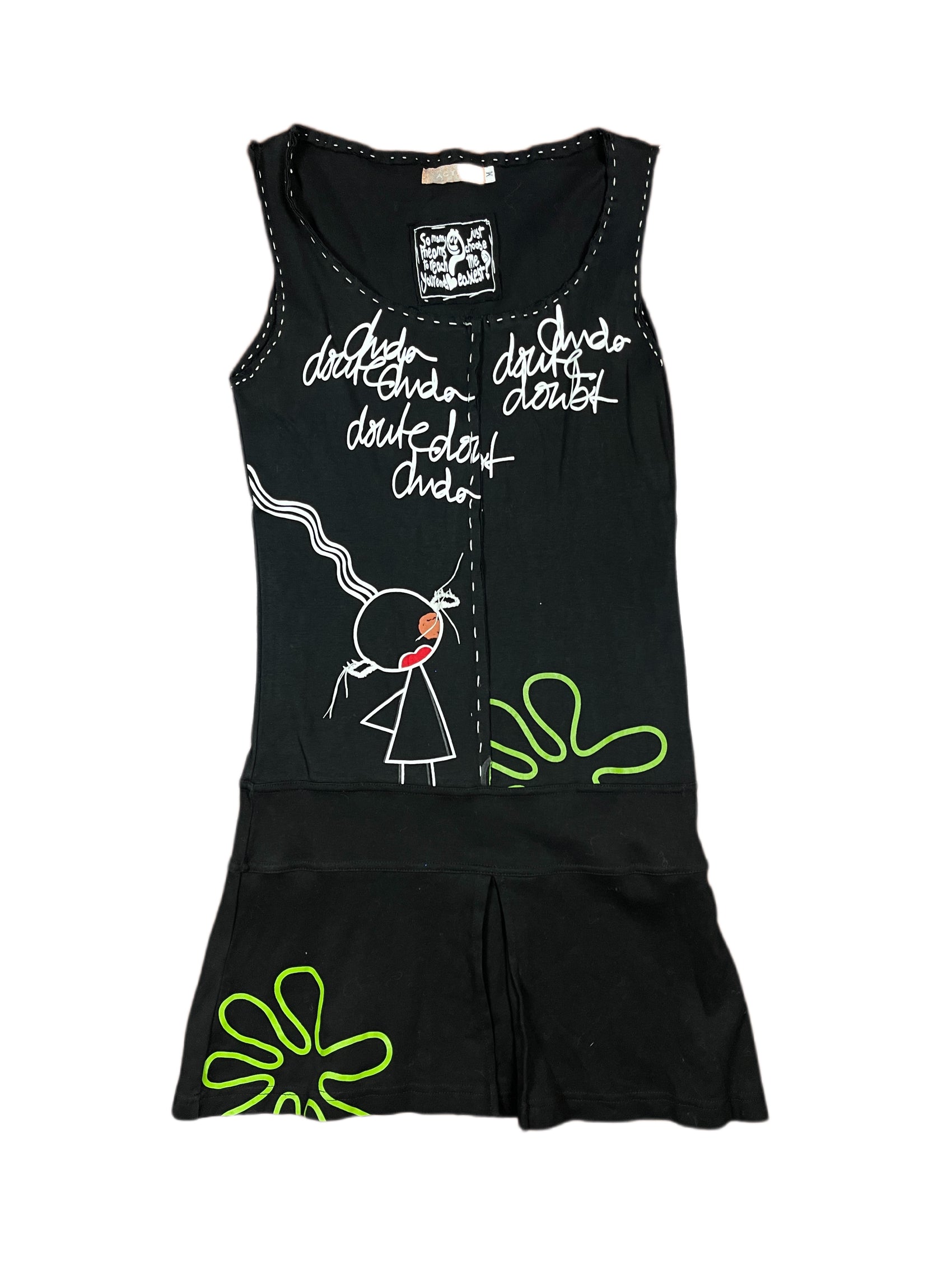 Y2k Active Sleeveless Dress Black - M