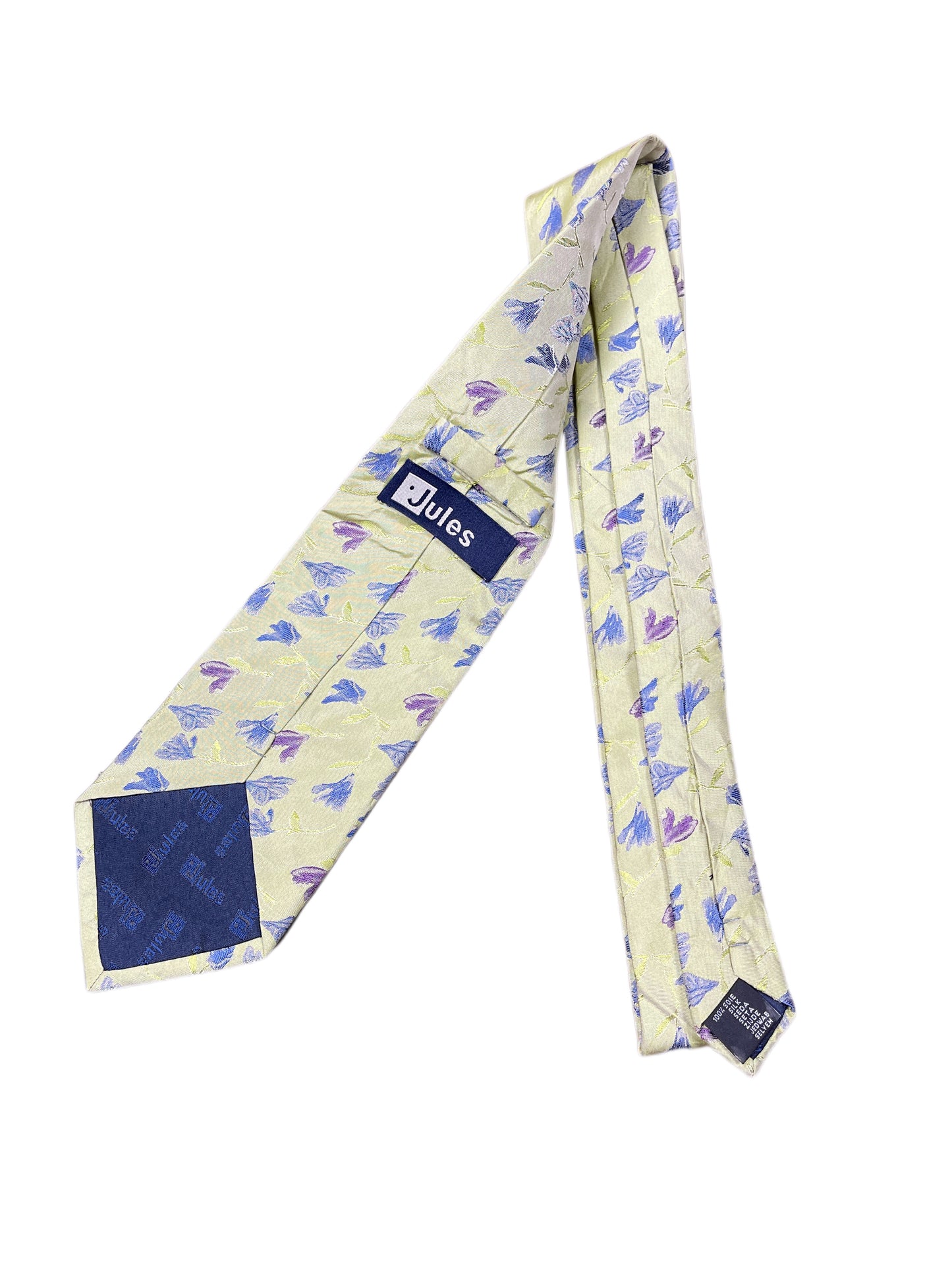 Green Silk Flower Tie