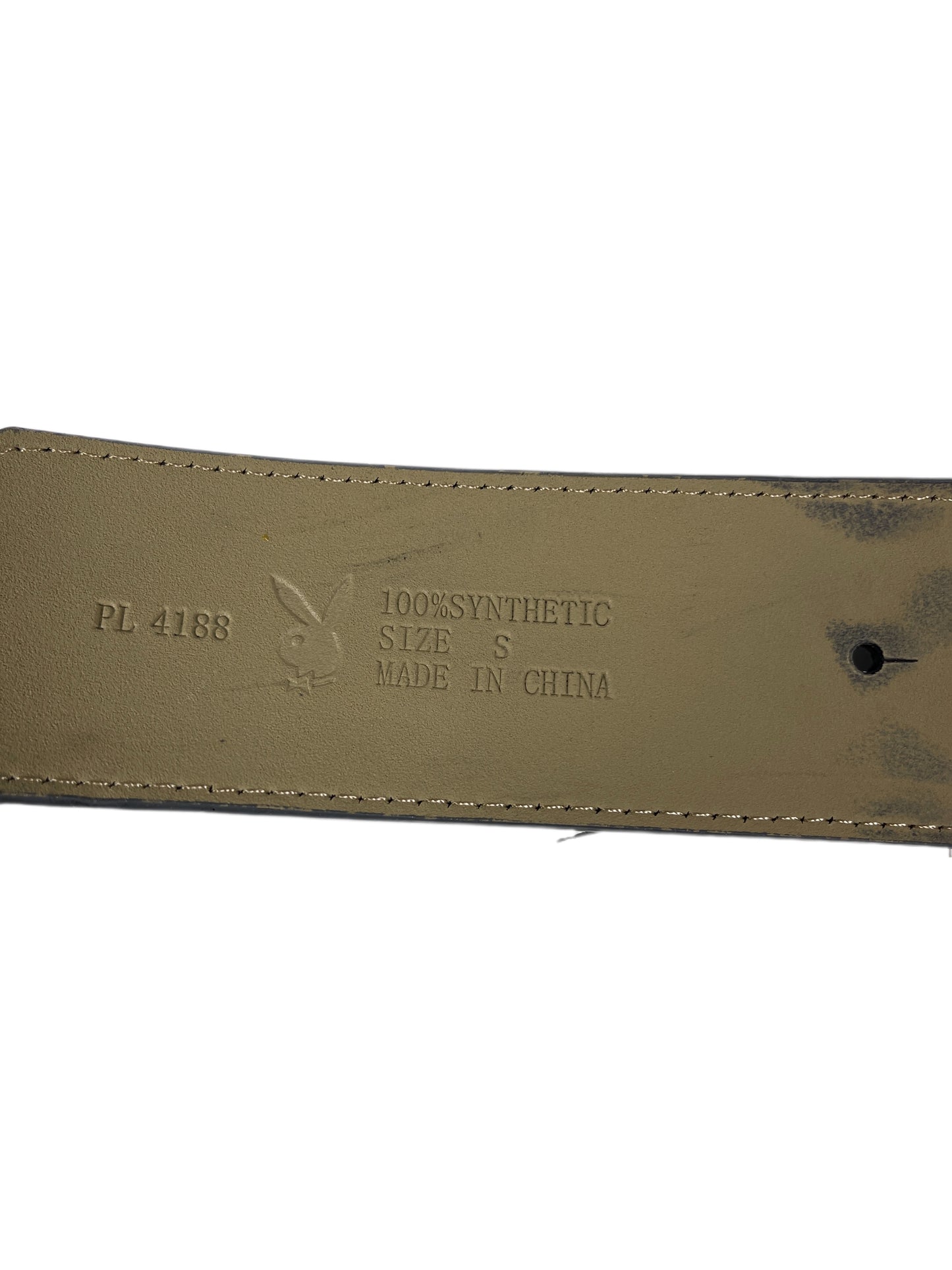 Y2k Playboy Thick Plug In Belt Body Belt Silver 2004