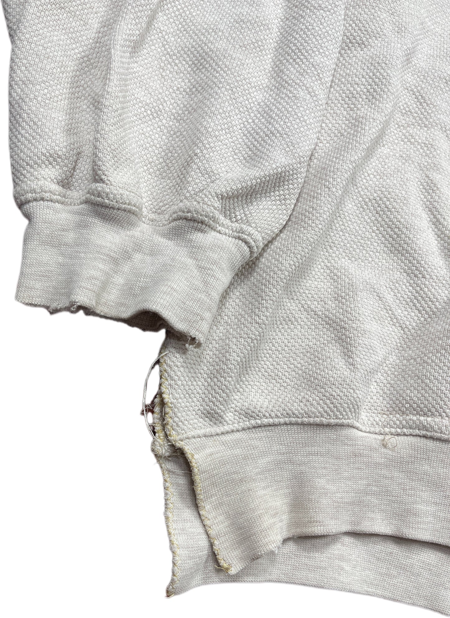Vintage Gilberto Zip Sweatshirt Off White Cotton L