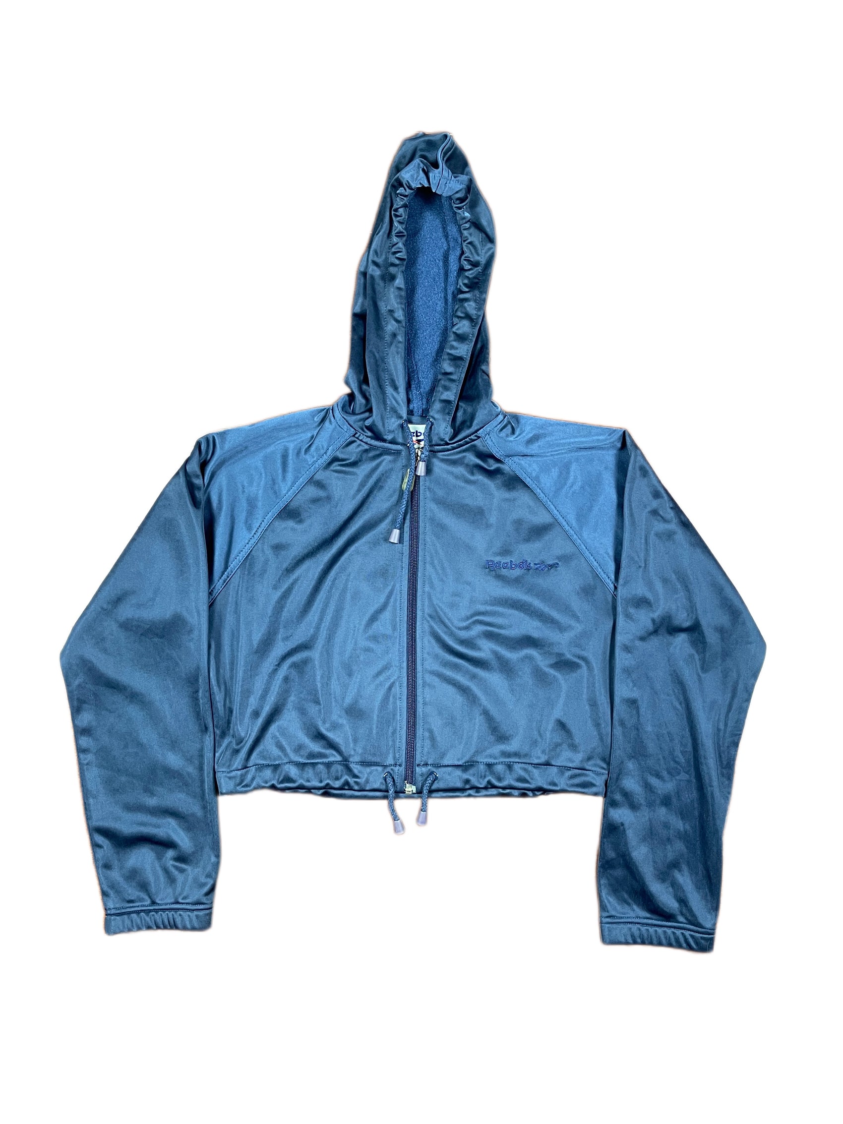 Vintage Reebok Crop Zipper Sport Jacket Navy - M
