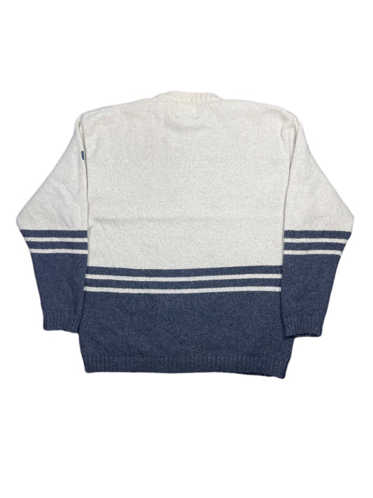 Vintage Tweety 2000 Chunky Knitted Sweatshirt White Gray - L