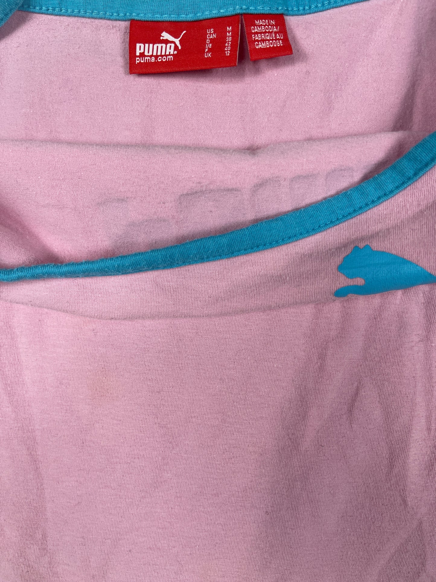 Y2k Puma Sleeveless Top Rose - M