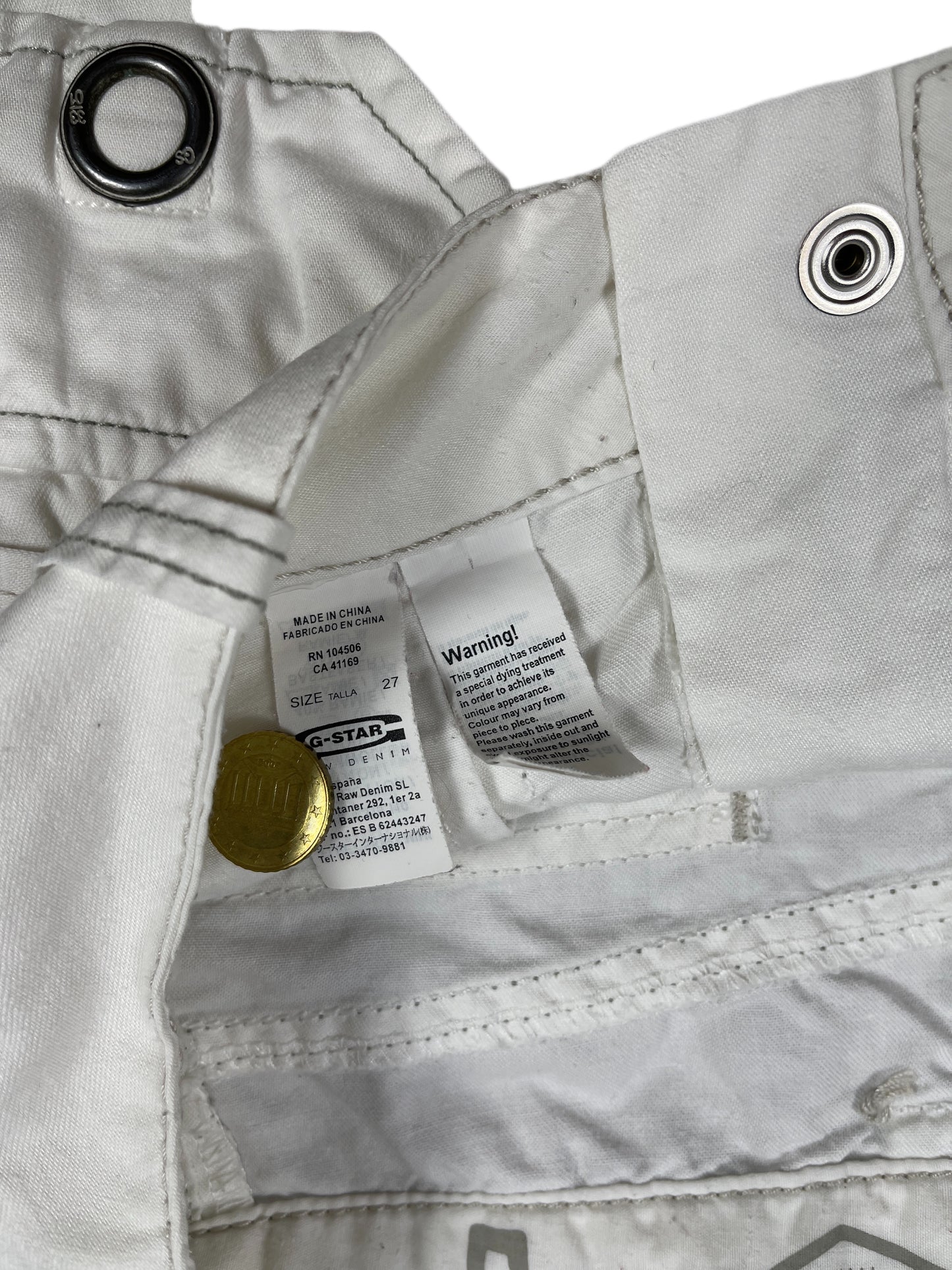 Y2k G-Star Low Waist Mini Skirt White - XS/S