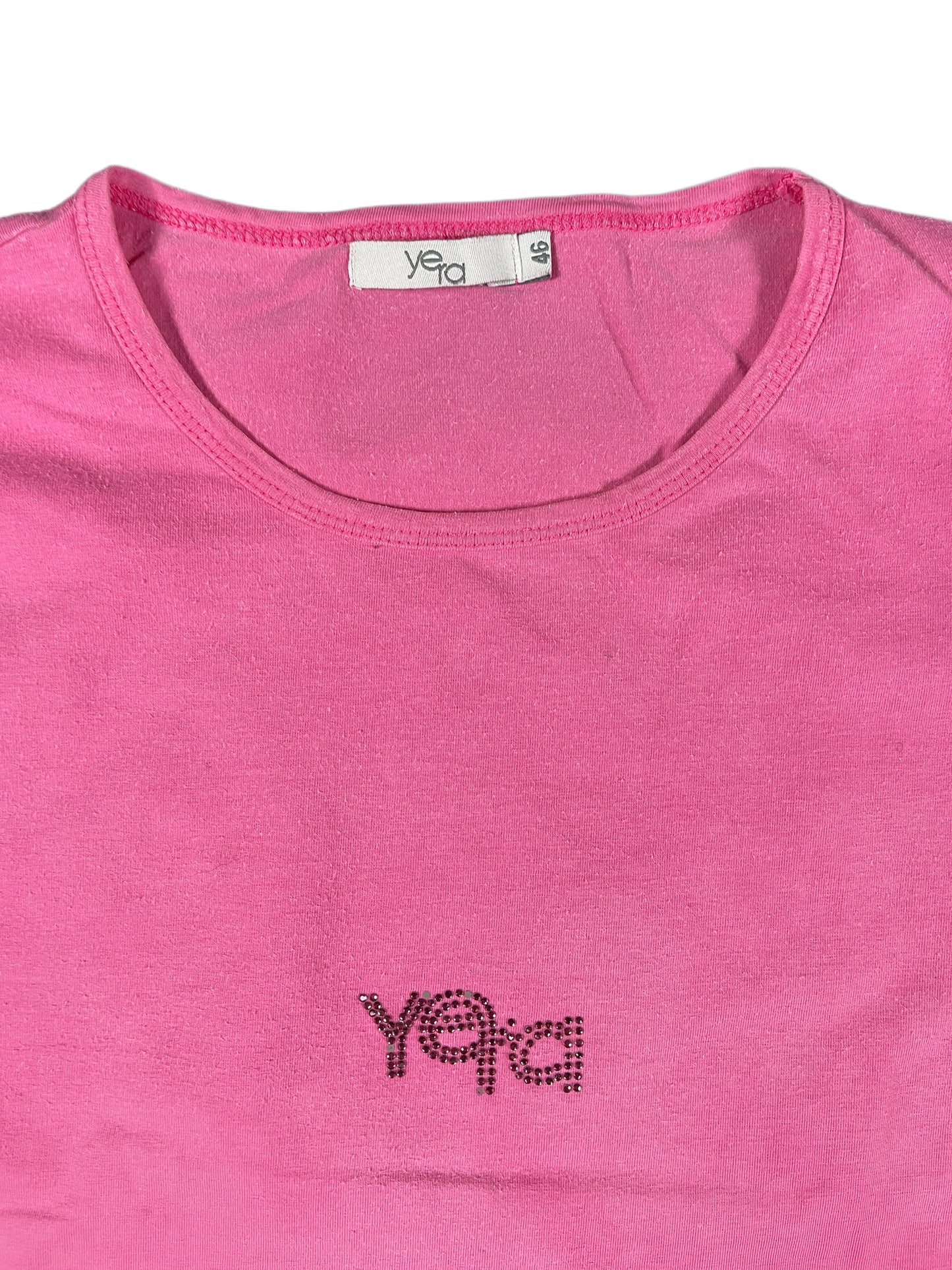 Y2k Yera Short Sleeve Top Pink - XXXL