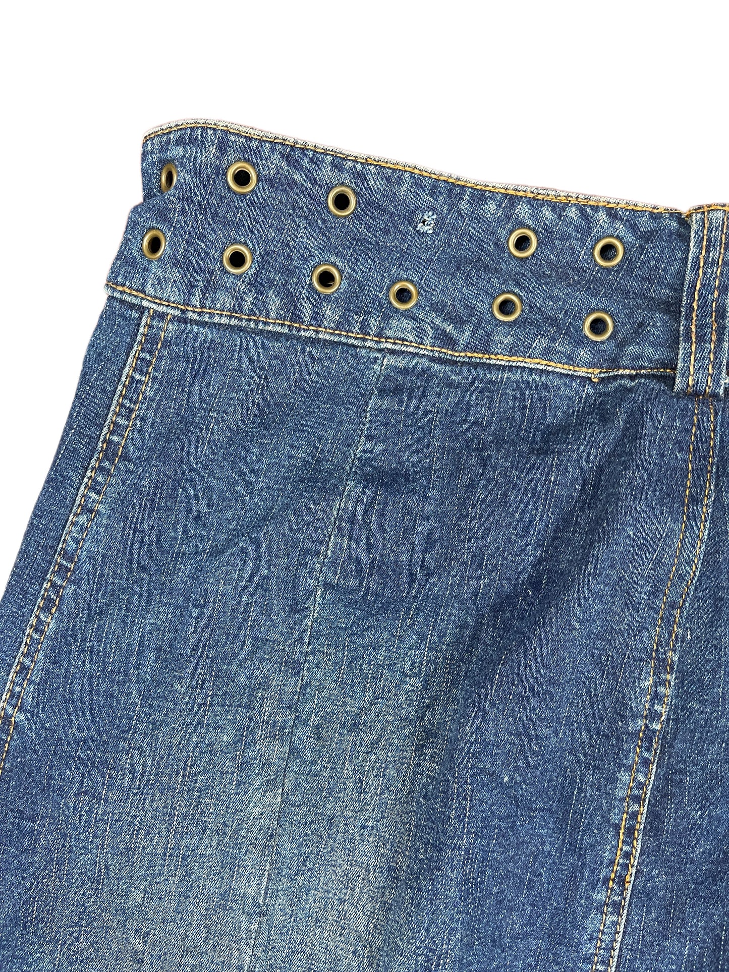 Y2k El Corte Ingles Denim Skirt Blue - L