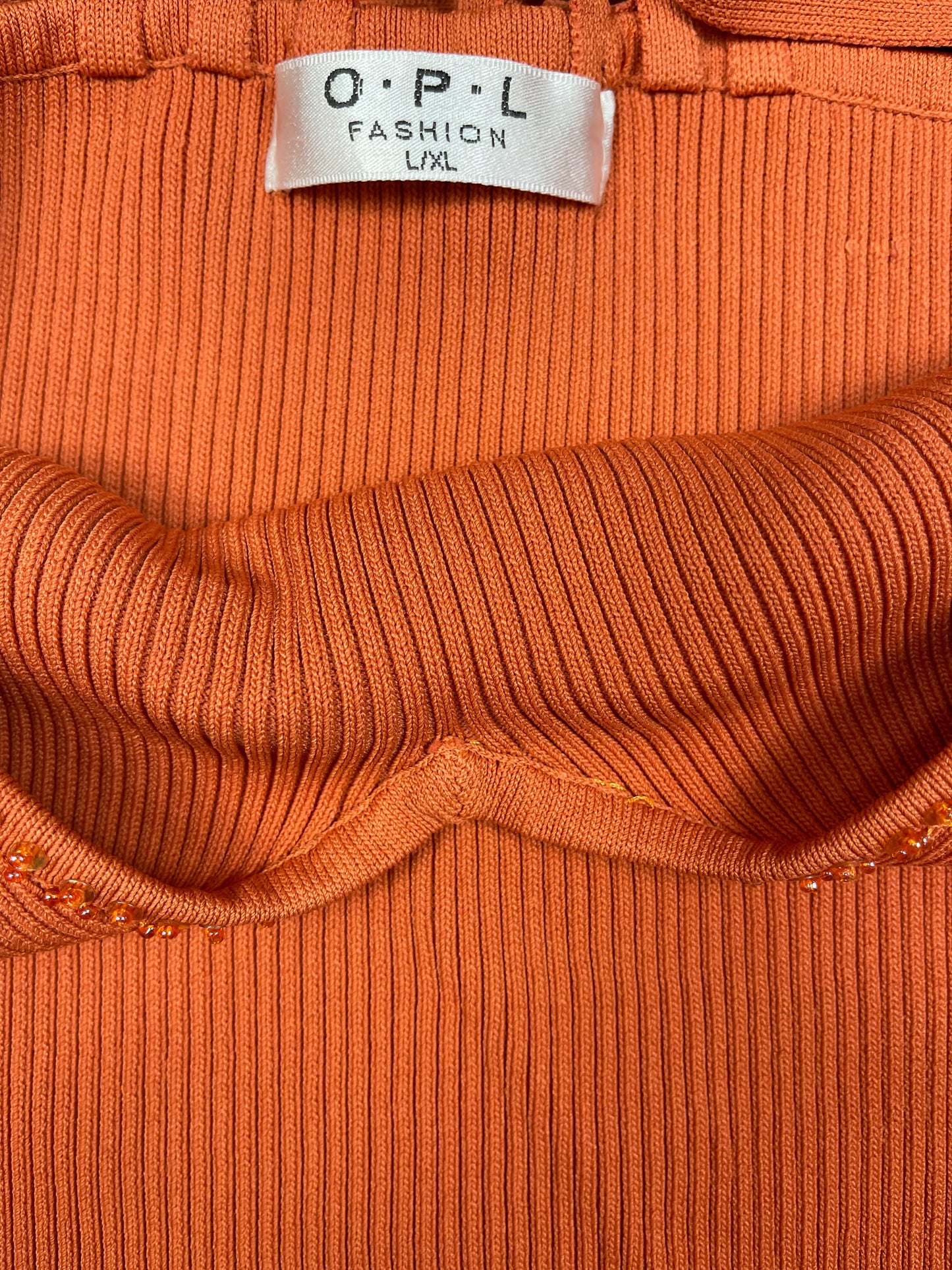 Y2k O.P.L Sleeveless Top Orange - L/XL