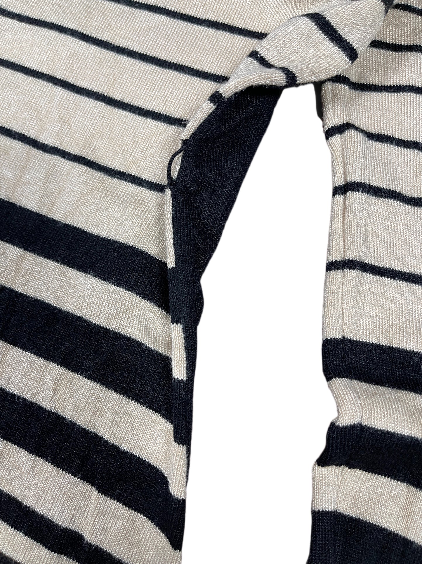 Lipsy London Longsleeve Dress Striped Black Cream - XS