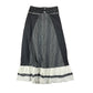 Vintage Long Skirt Stripes Black n´White - M