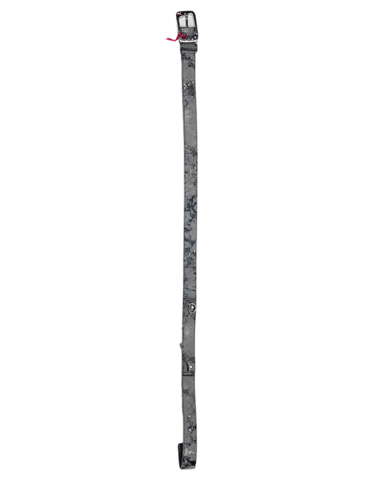 Y2k Playboy Belt Black Gray 2004