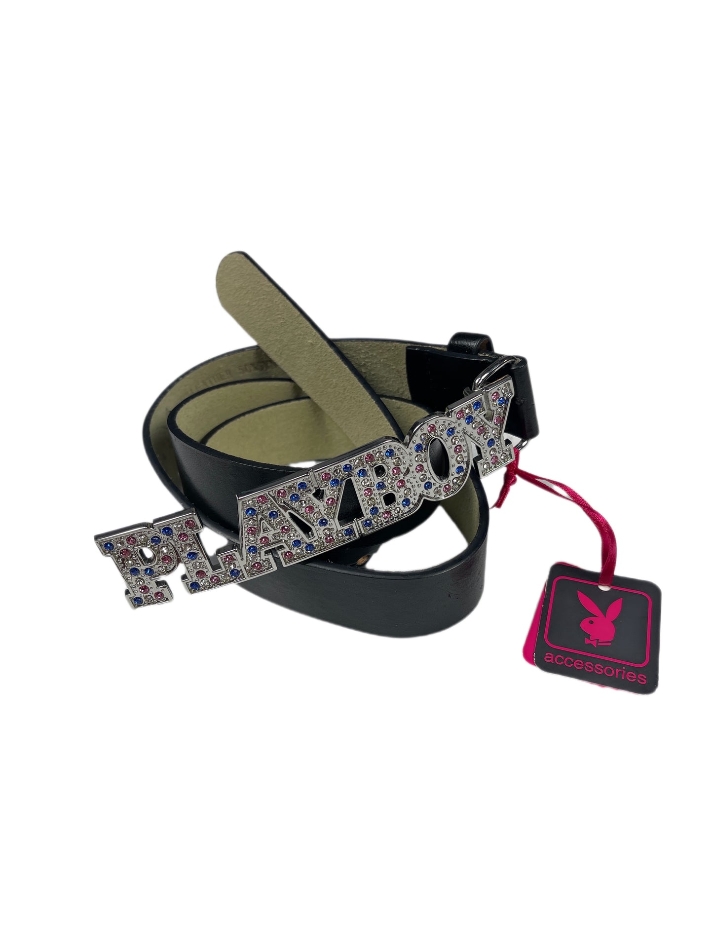Y2k Playboy Plug Belt Black 2004