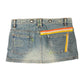 Y2k Trf Denim Mini Skirt Blue - L