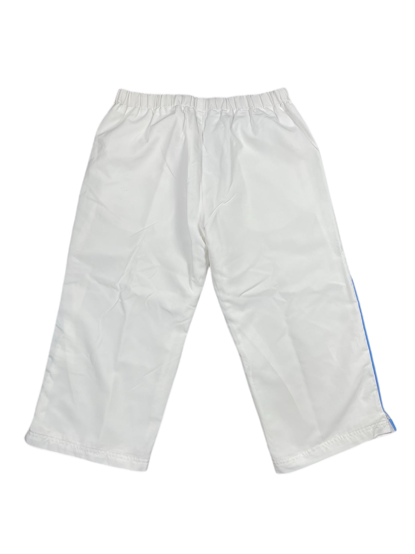 Y2k Reebok Sport Capri Pants White Blue - M