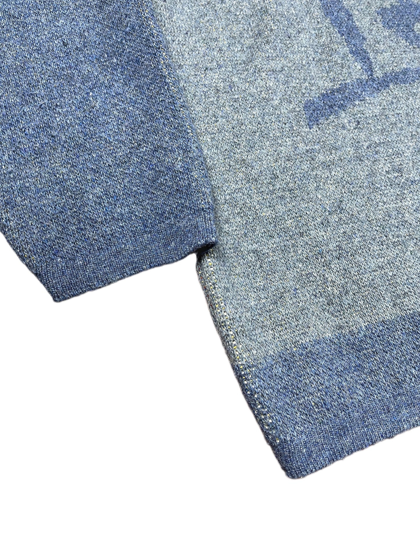 Vintage Simpsons 2003 Bart Chunky Knitted Sweatshirt Blue Yellow - XL