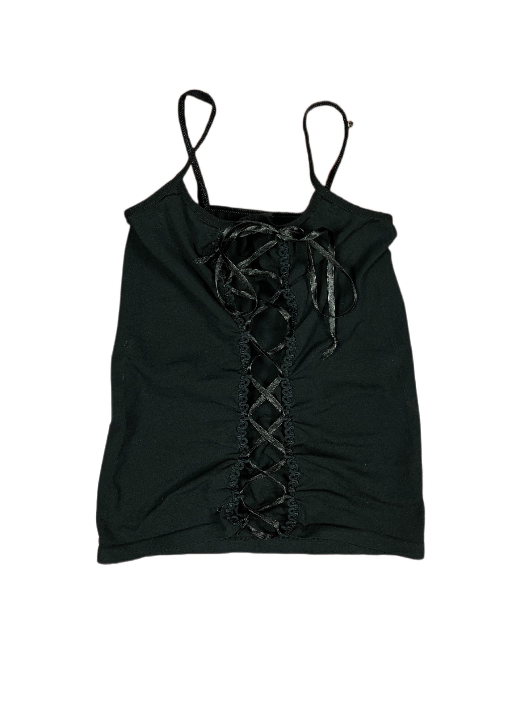 Y2k Le Bourget Sleeveless Top Black - S/M
