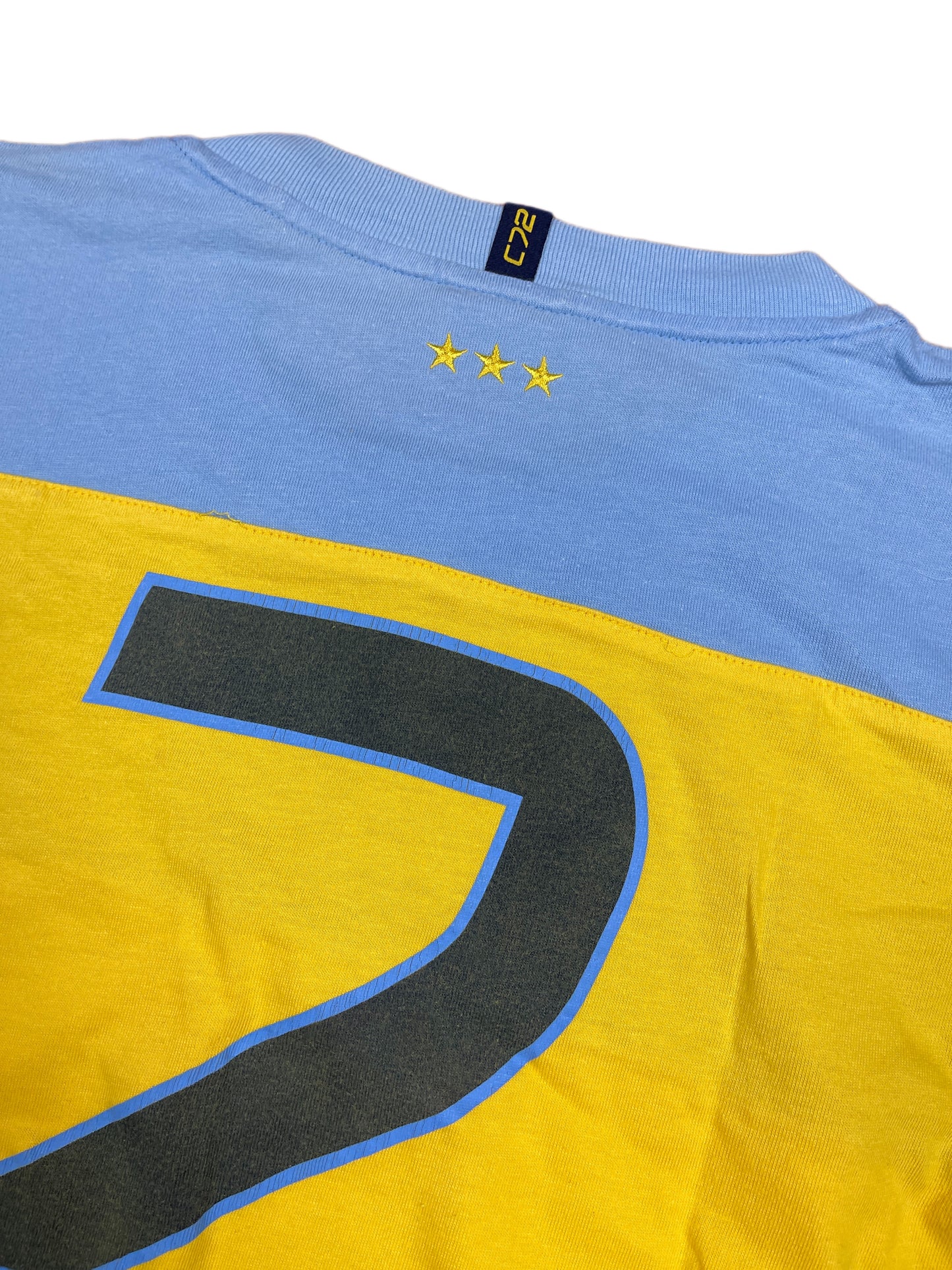 Y2k 2000s Nike Cor72z t-Shirt Yellow Blue M