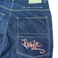 Y2k Karl Kani Baggy Bootcut Pants Blue - XXL