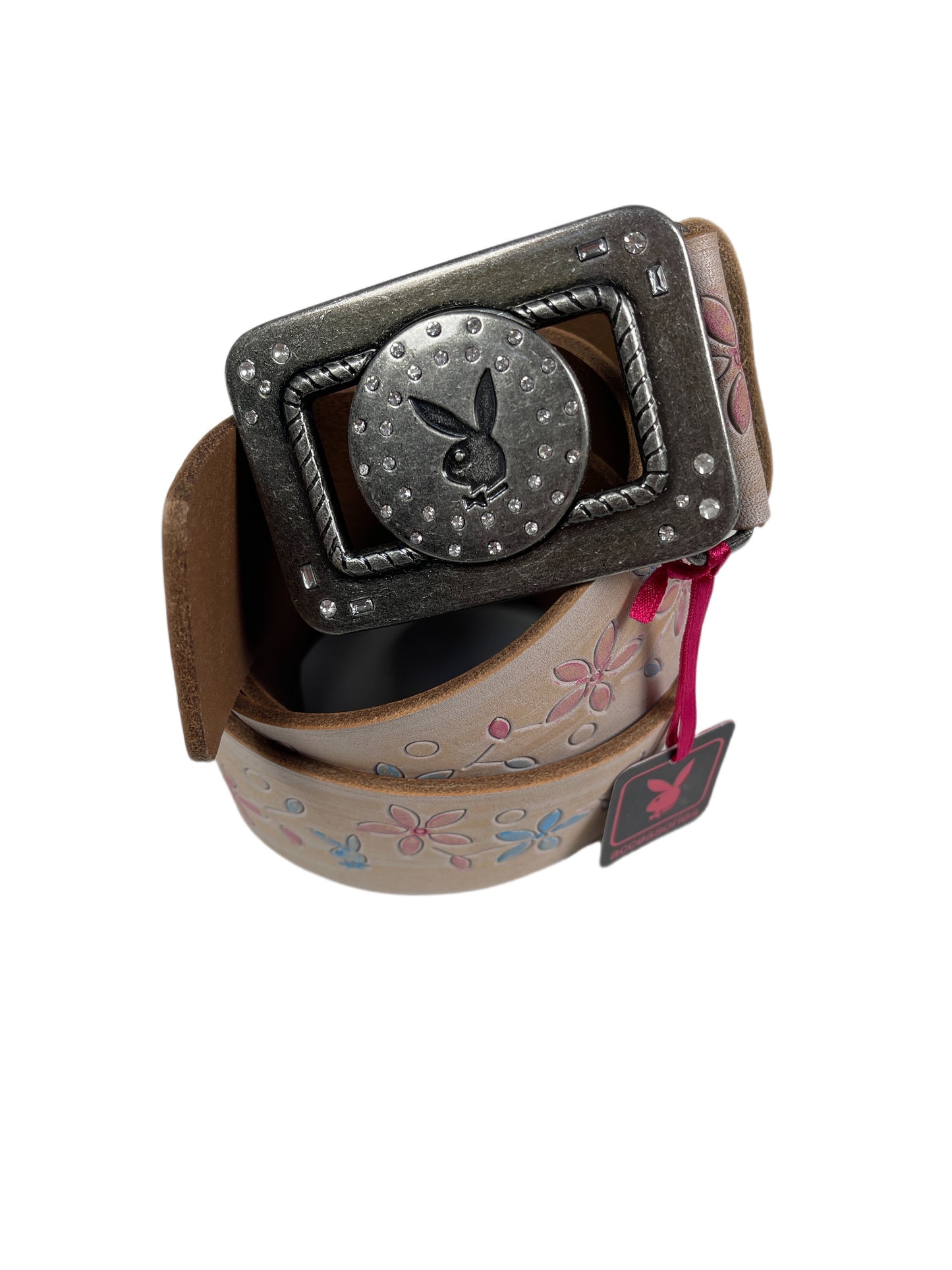 Y2k Playboy Leather Plug In Belt Rose 2004