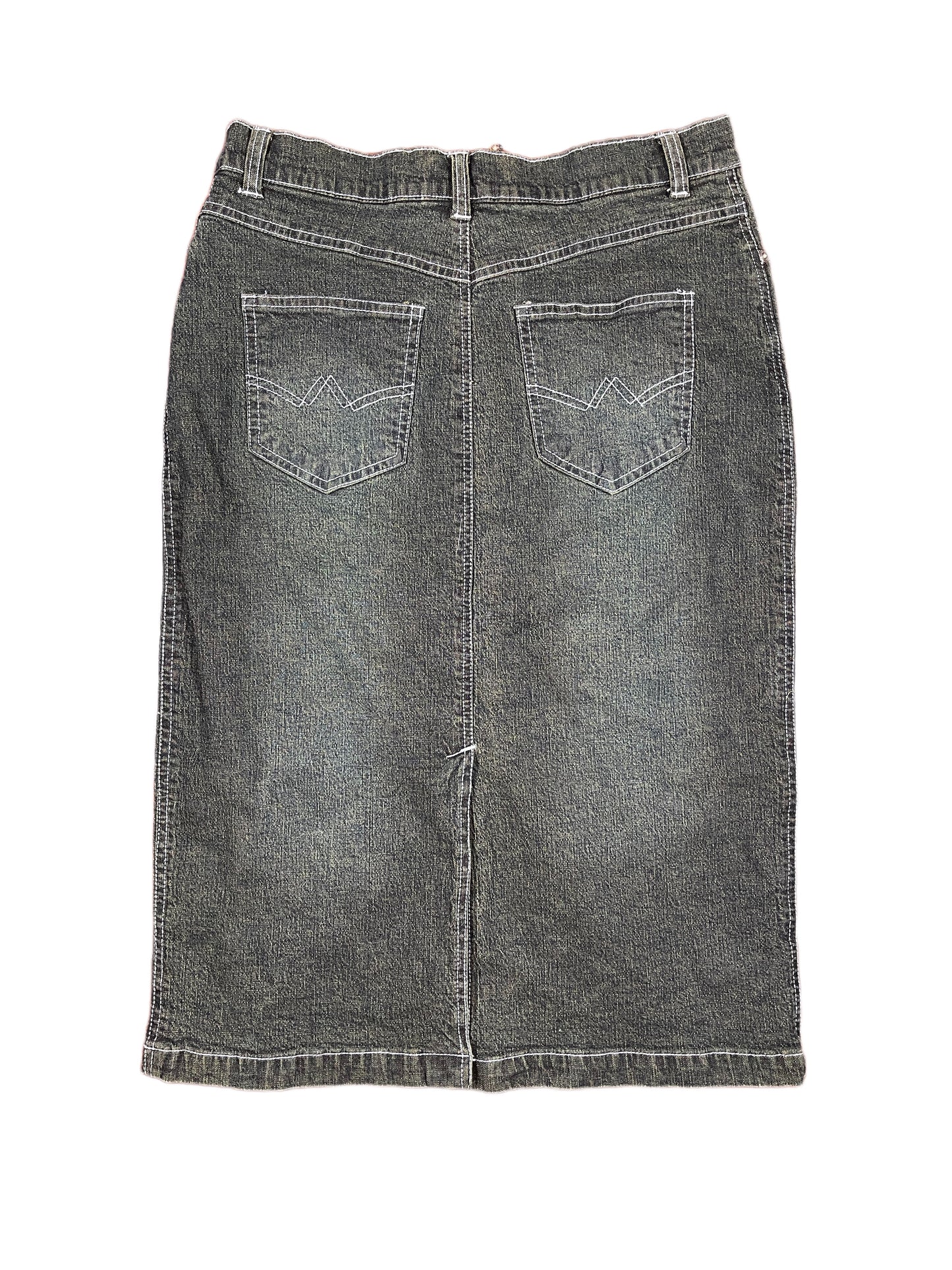 Bandolli Midi Denim Skirt Gray - M