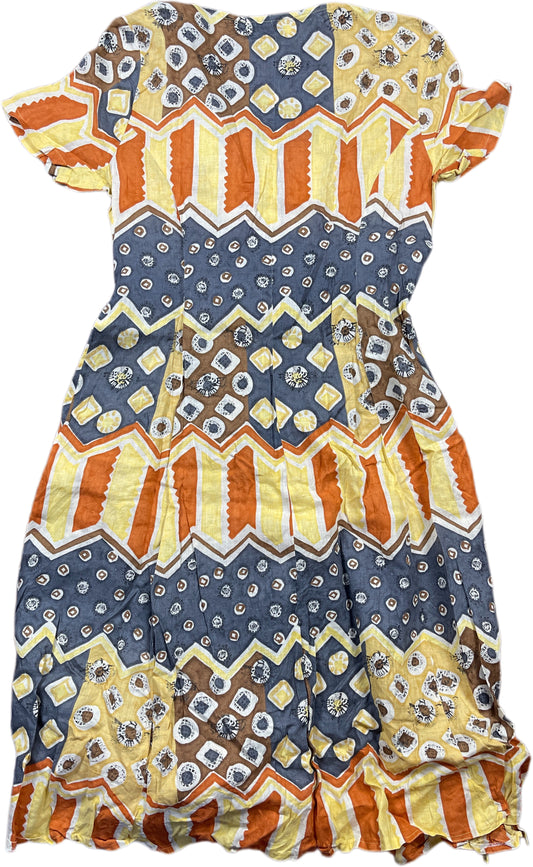 Vintage Bogner Dress Multicolor Linen XL