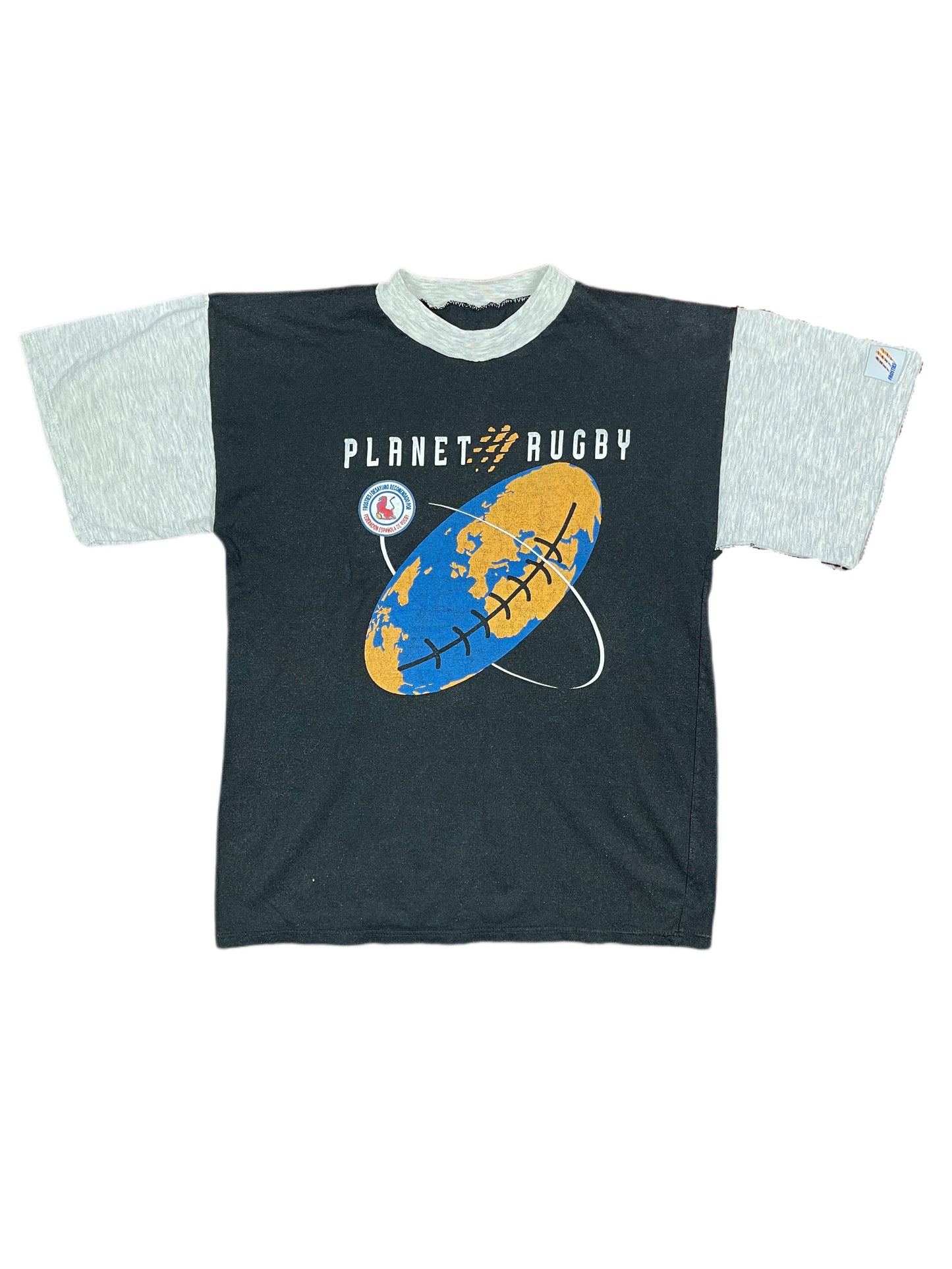 Vintage Frosties Planet Rugby T-Shirt Black 90s - S