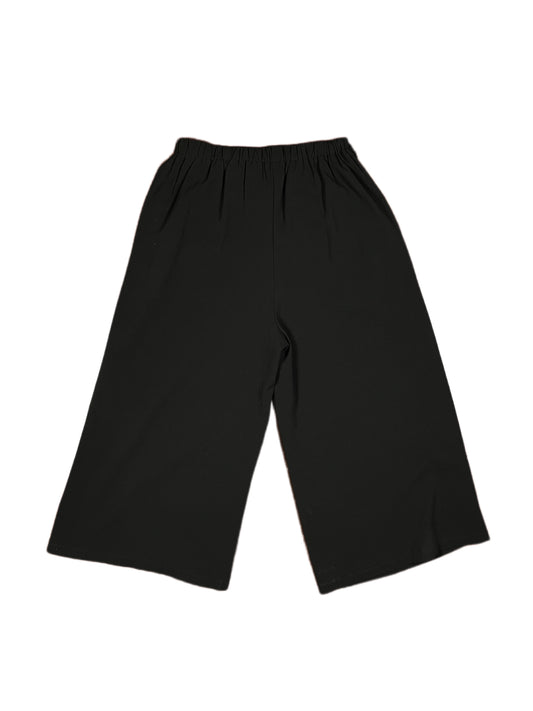 Y2k Quiz Wide Capri Pants Black - S