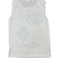 Y2K Katmai Sleeveless Top Flower Motiv White - M