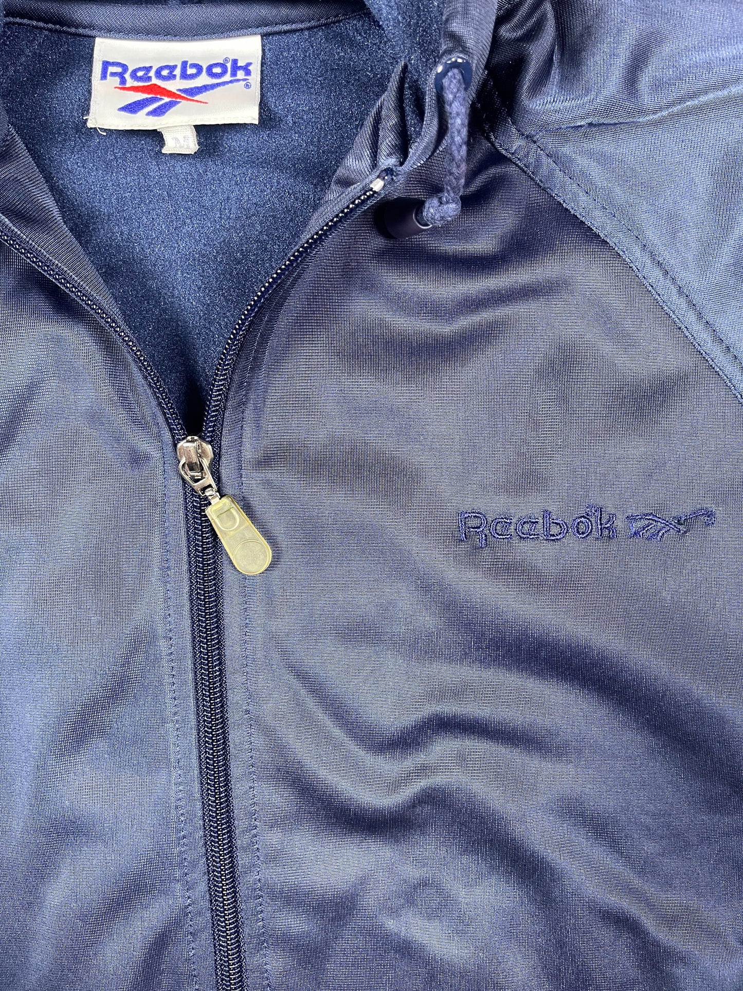 Vintage Reebok Crop Zipper Sport Jacket Navy - M