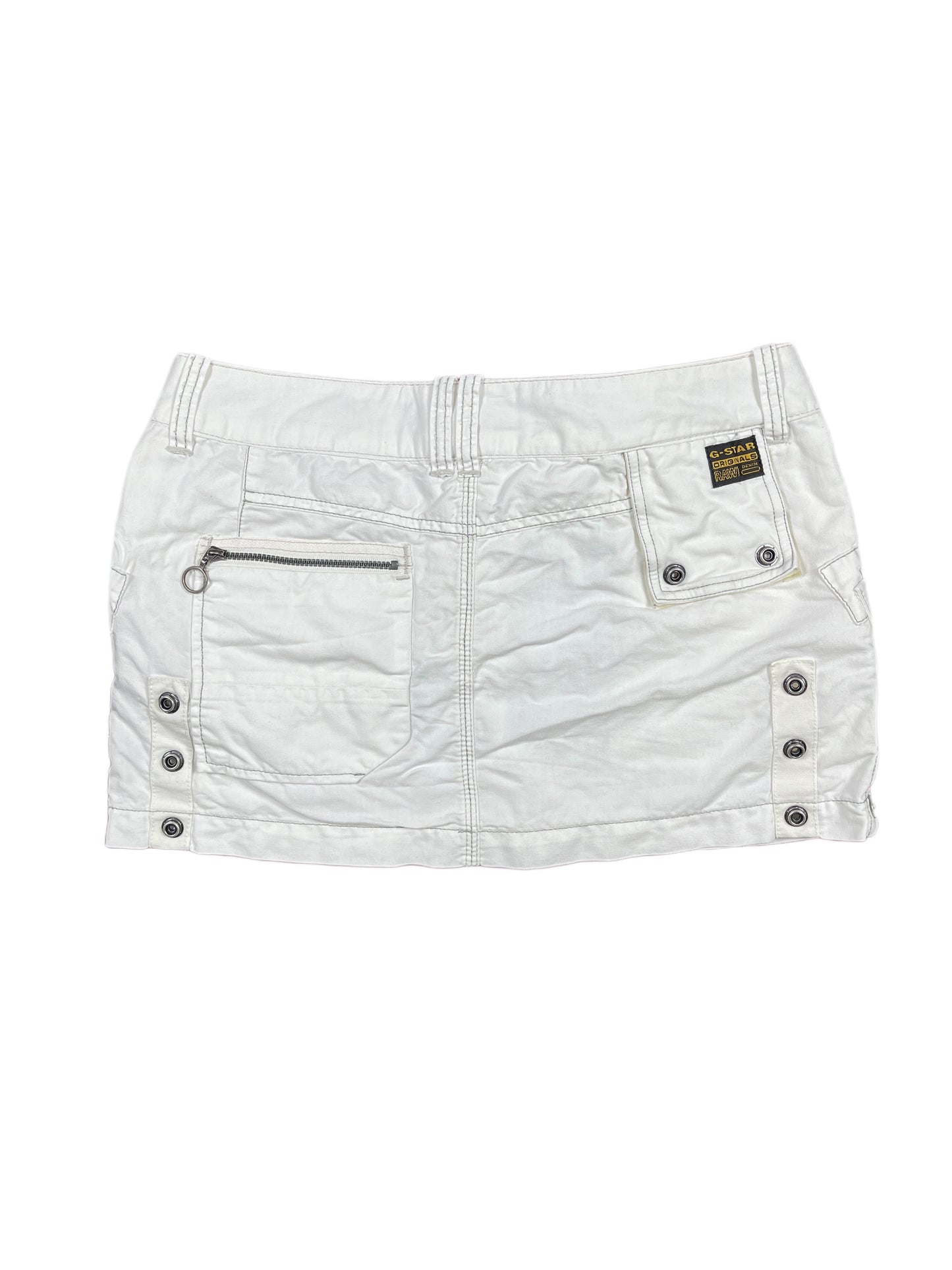 Y2k G-Star Low Waist Mini Skirt White - XS/S
