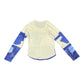 Y2k Long Sleeve Top Yellow Blue - XS/S