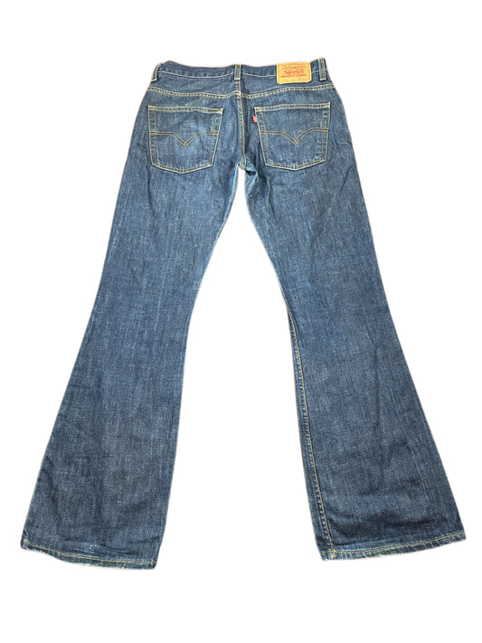 Y2k Levi's Low Waist Flared Denim Pants Blue - L
