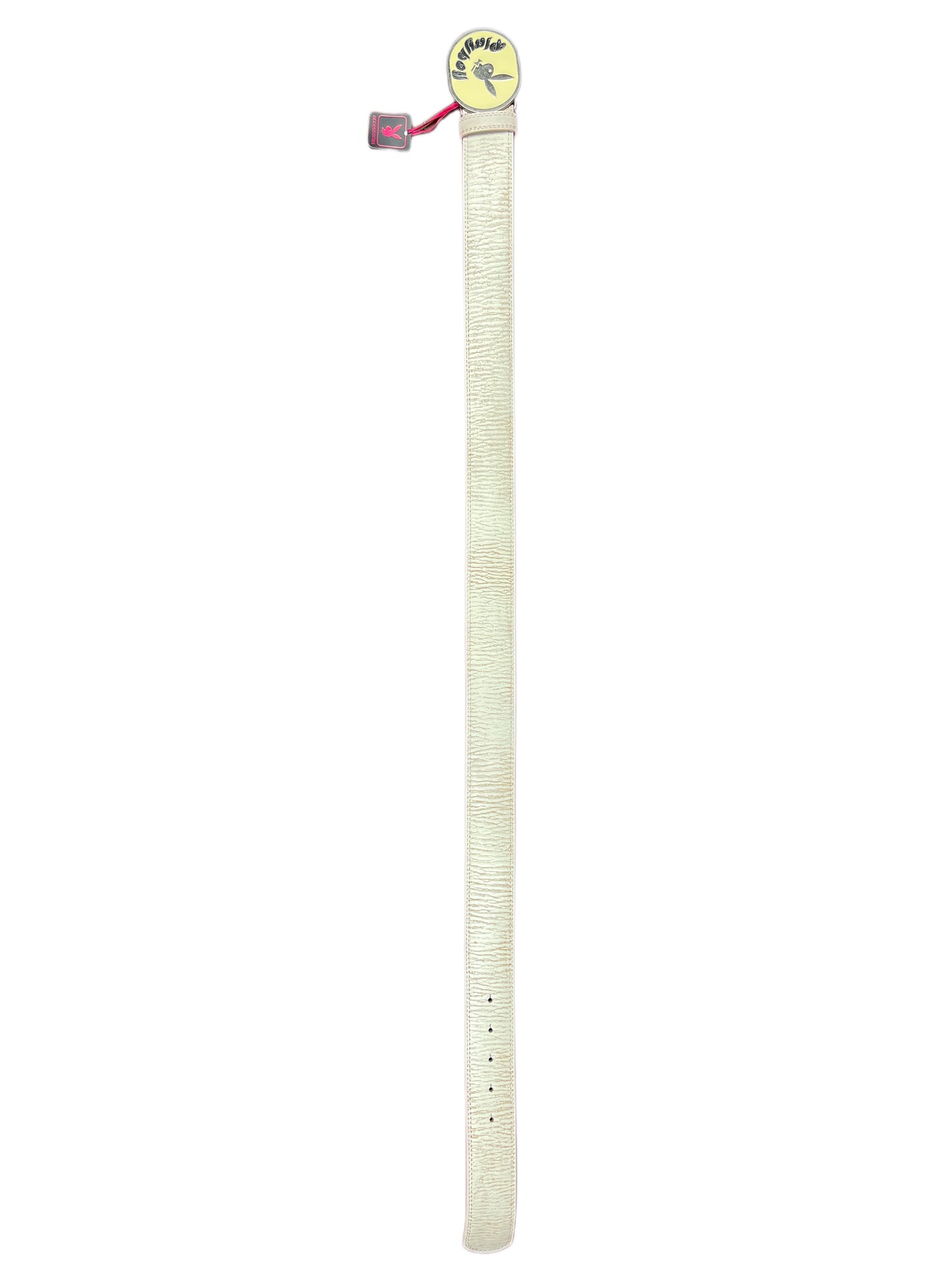 Y2k Playboy Plug Belt Cream Beige 2004