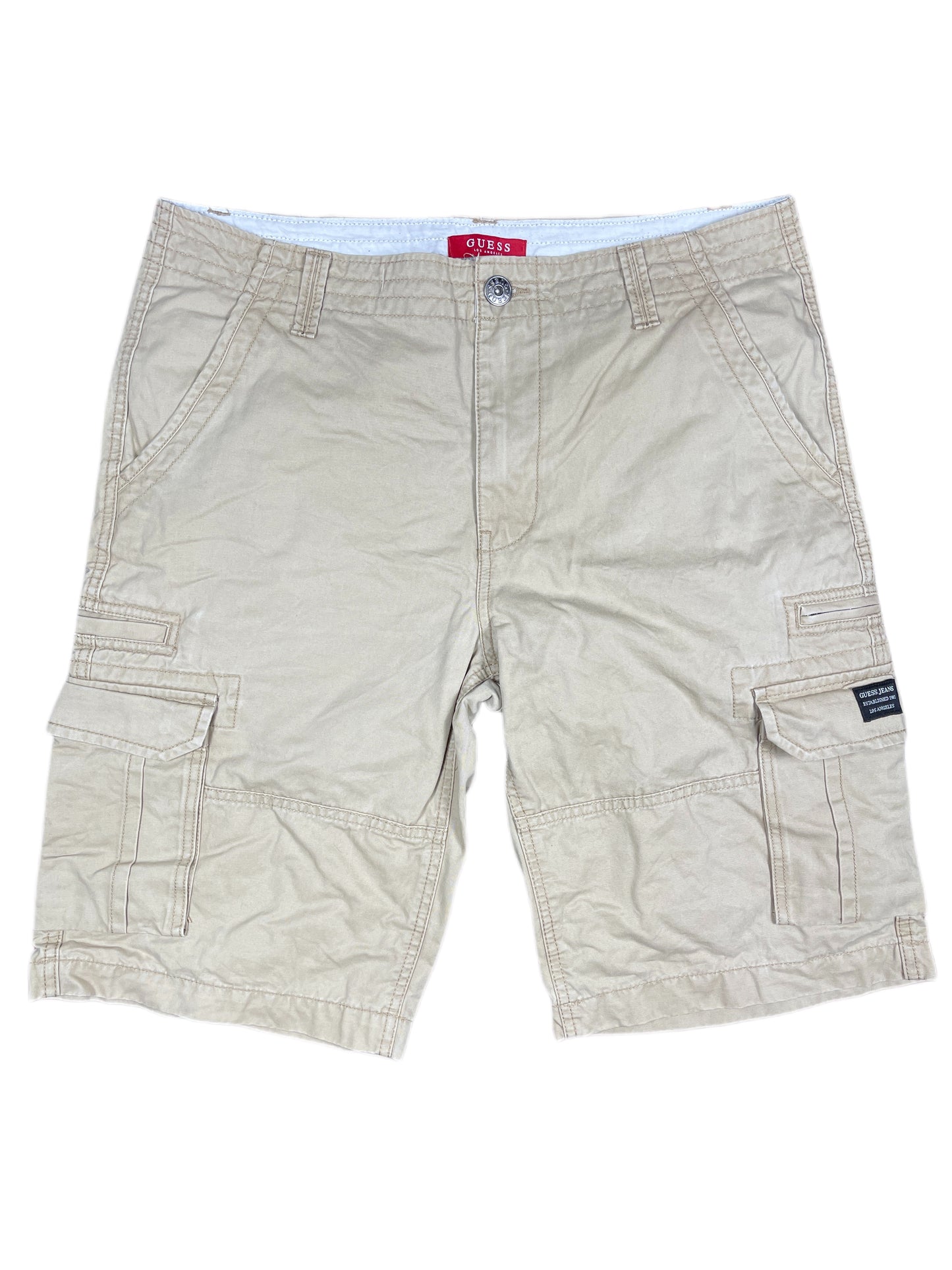Y2k Guess Cargo Shorts Creme - XXL