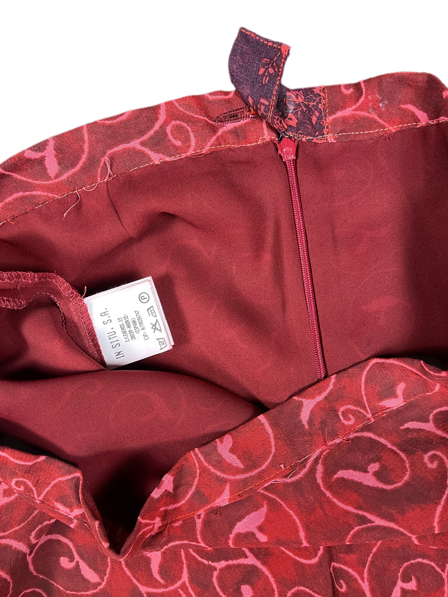 Vintage In Situ Long Skirt Red - XL