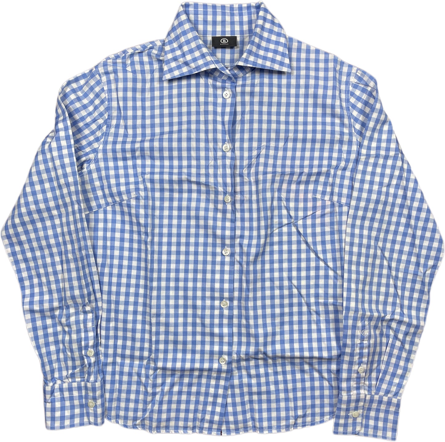 Bogner Long Sleeve Squared Shirt Blue Cotton M