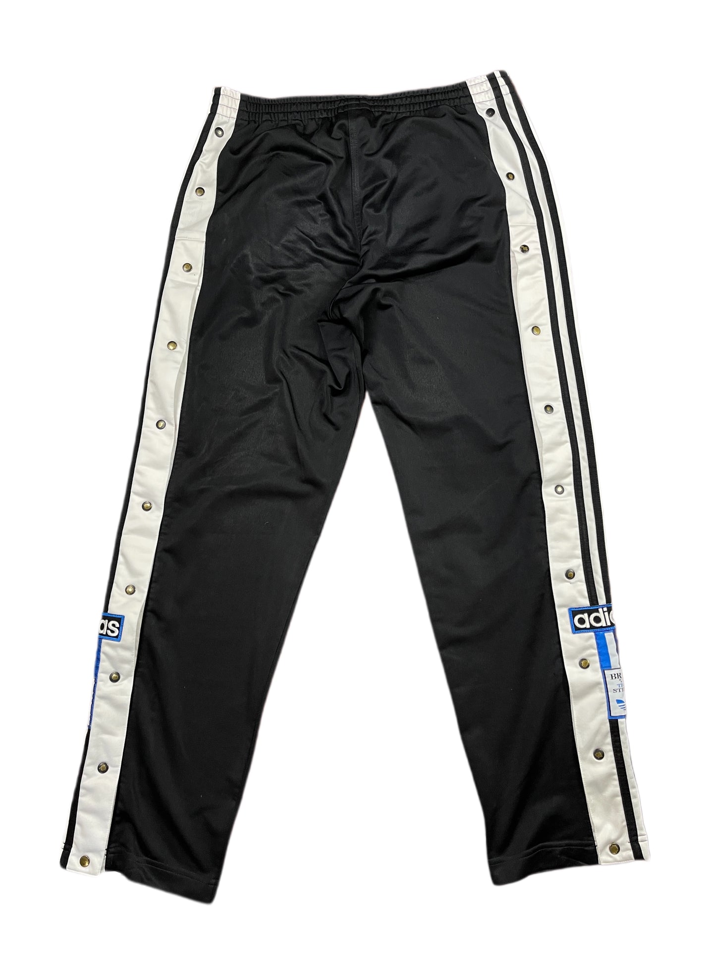 Vintage Adidas 1990s Sport Pants Black Blue - S/M