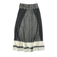 Vintage Long Skirt Stripes Black n´White - M