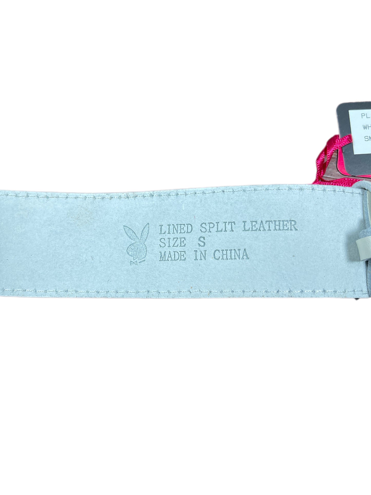 Y2k Playboy Leather Belt White 2004