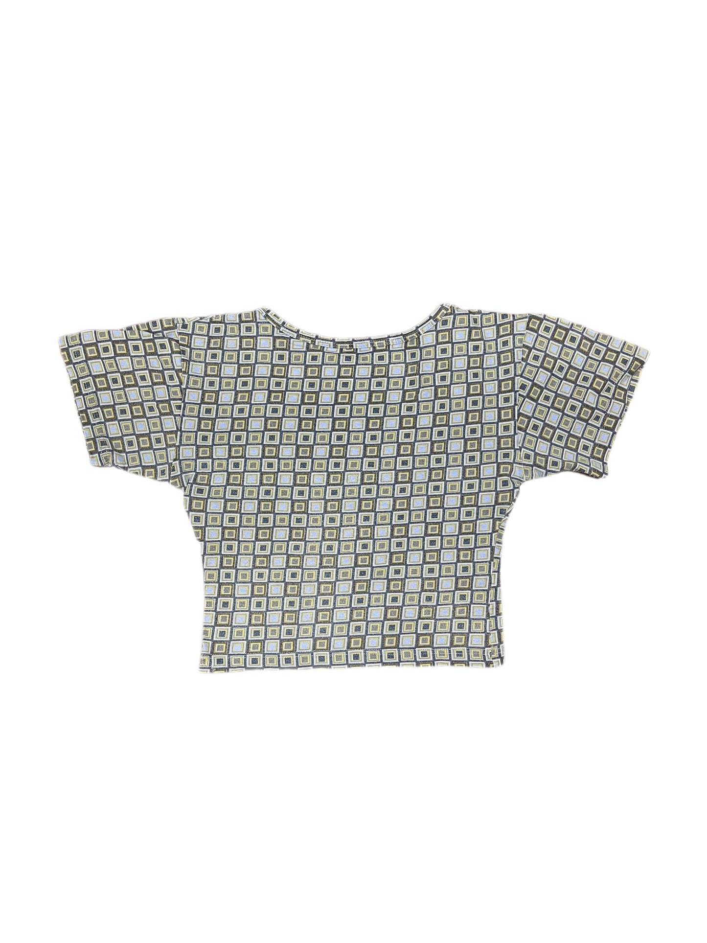 Home Boy Crop Top Geometric Pattern - S