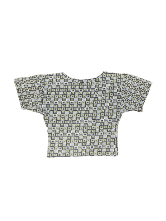 Home Boy Crop Top Geometric Pattern - S
