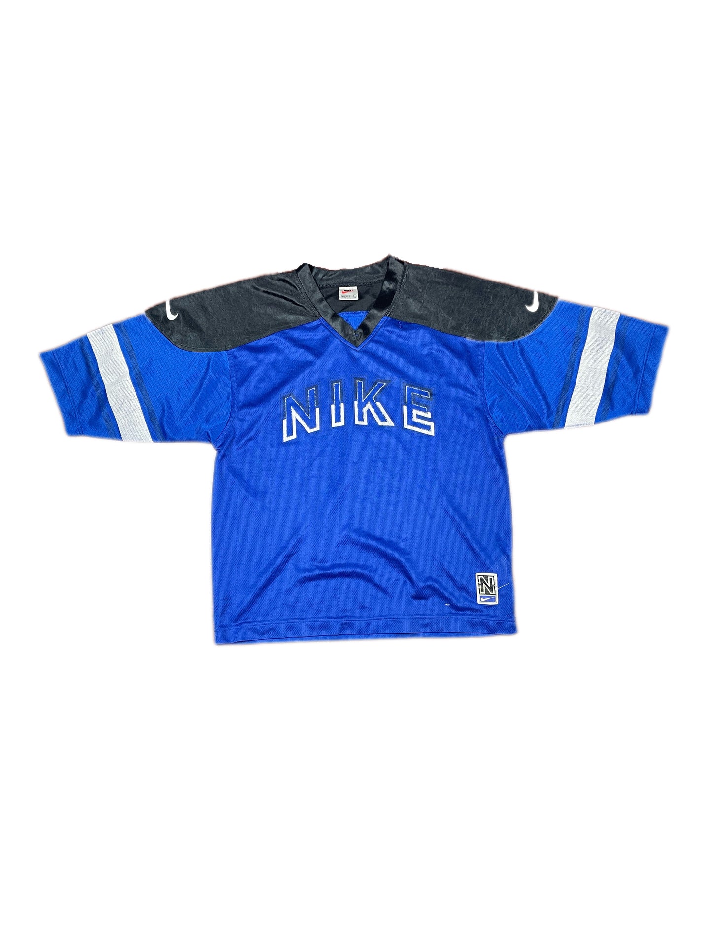 Vintage Nike Sports T-Shirt Blue Black - L/XL