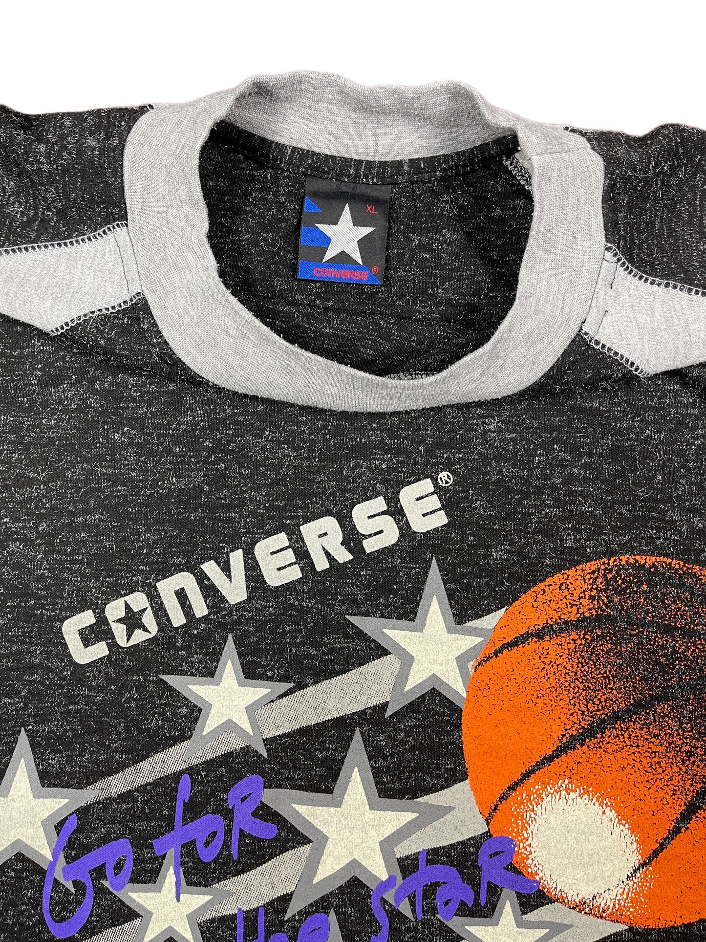 Vintage 90s Convers T-Shirt Black - XL/XXL