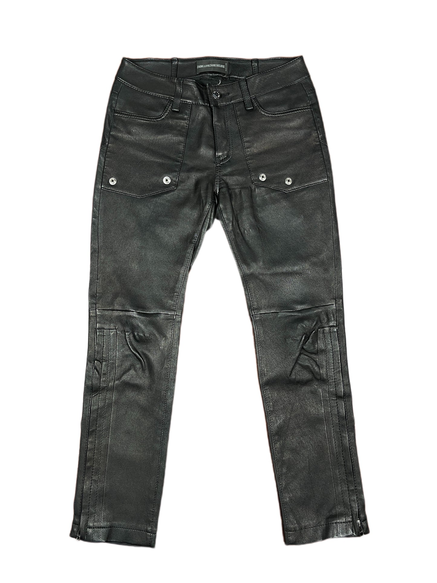 Zadig & Voltaire Deluxe Low Waist Leather Pants Black - S