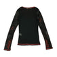 Y2k Cache Cache See Through Long Sleeve Black Red Details - XS