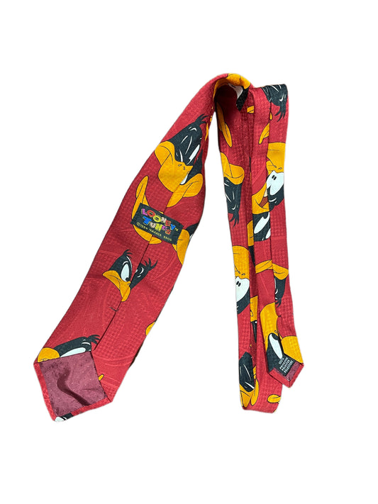 Vintage 1994 Looney Tunes Tie Red