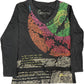 Y2K Desigual Long Sleeve Top Black Cotton XL