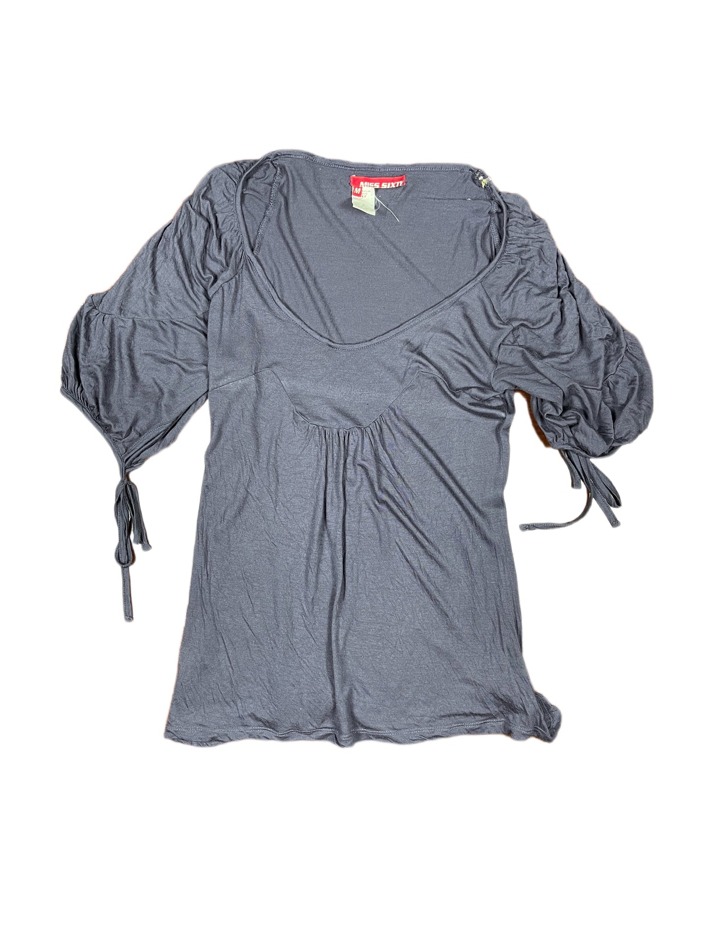 Y2k Miss Sixty Short Sleeve Top Navy - M