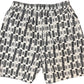 Vintage Beach Shorts Black & White Cotton XS