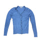 Y2k Passione Button Sweatshirt Blue - M/L