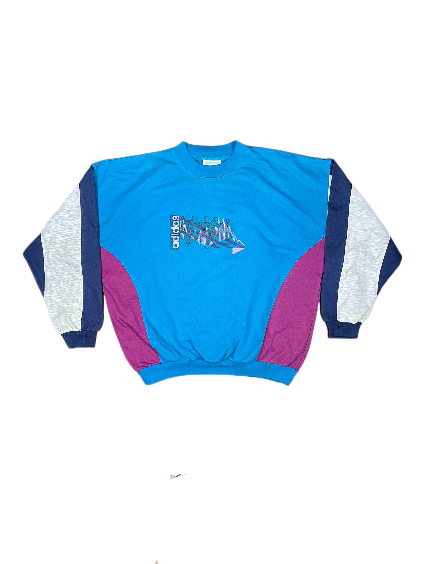 Vintage Adidas Sweatshirt Blue - XXXL